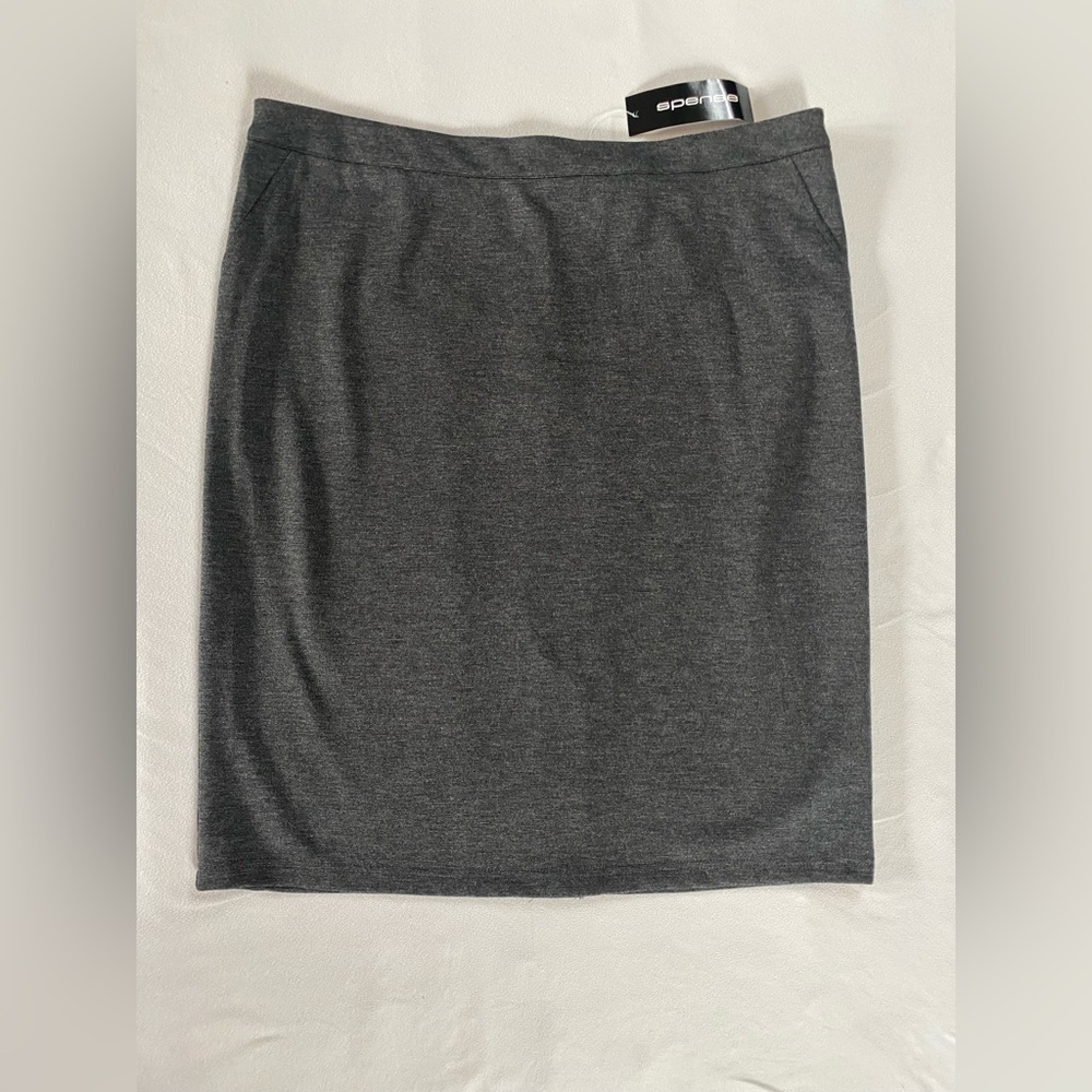 Spense Charcoal Pencil Skirt